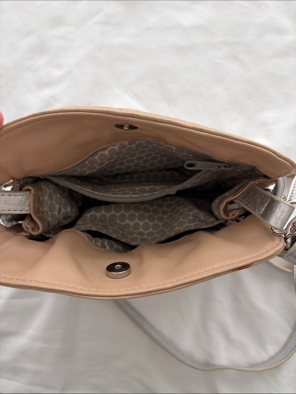 Brighton Etta Tan Leather Crossbody with Silver Tassel Accents - Picture 5 of 5